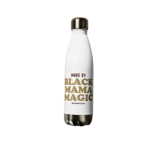 Black Mama Magic Stainless Steel Water Bottle - Gold